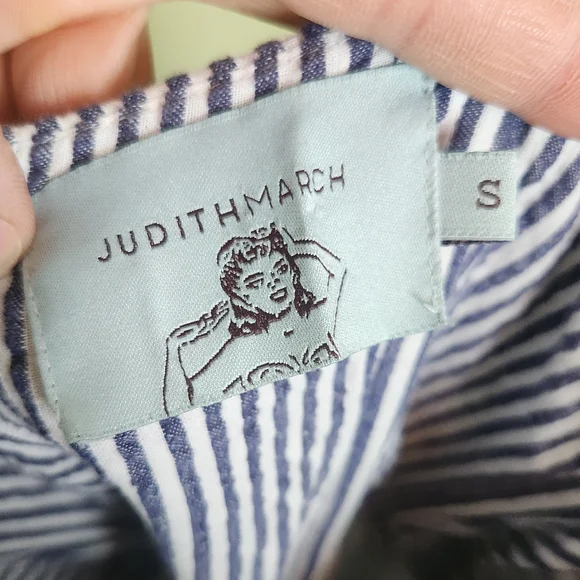 Judith. March Seersucker Dress Size Small - Picture 4 of 8